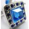 Swarovski Blue Gem Style Crysal Cut Cufflinks 2.JPG